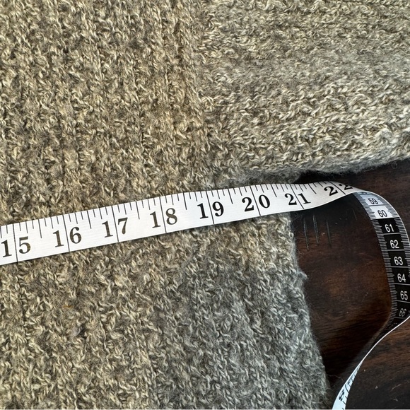 Wool Alpaca Blend Women’s Light Brown Mock Neck Ribbed Knit Cozy Sweater Sz S - Picture 9 of 9